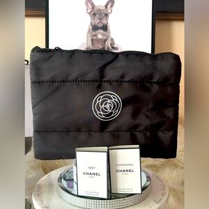 Camila flower black pouch